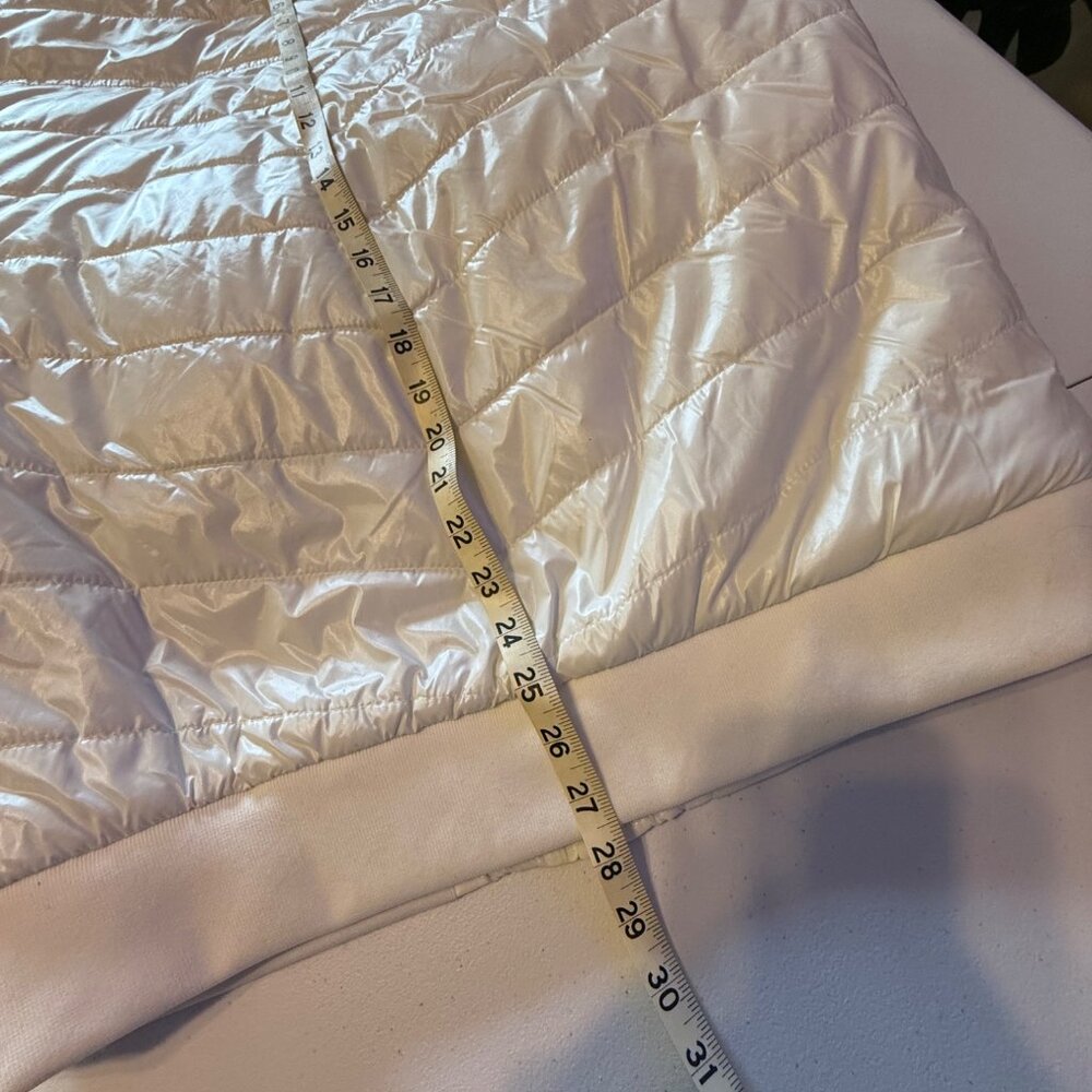 Stone Falcon Quilted Puffer Jacket, Full Zip, White, Large - Picture 9 of 13